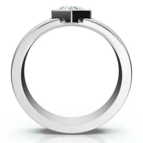 0.38 CTW Lab Grown Diamond Princess Cut Men's Engagement Ring