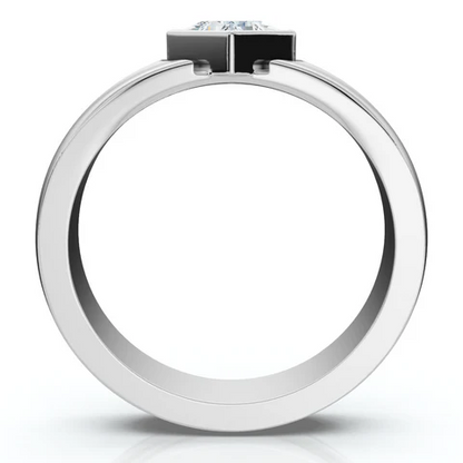 0.38 CTW Lab Grown Diamond Princess Cut Men's Engagement Ring