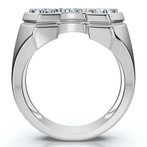 0.75 CTW Lab Grown Diamond Horseshoe Lucky Pinky Ring For Men