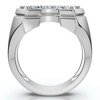 0.75 CTW Lab Grown Diamond Horseshoe Lucky Pinky Ring For Men