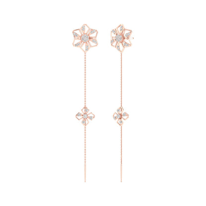 0.48 CTW Lab Grown Diamond Floral Drop Earring
