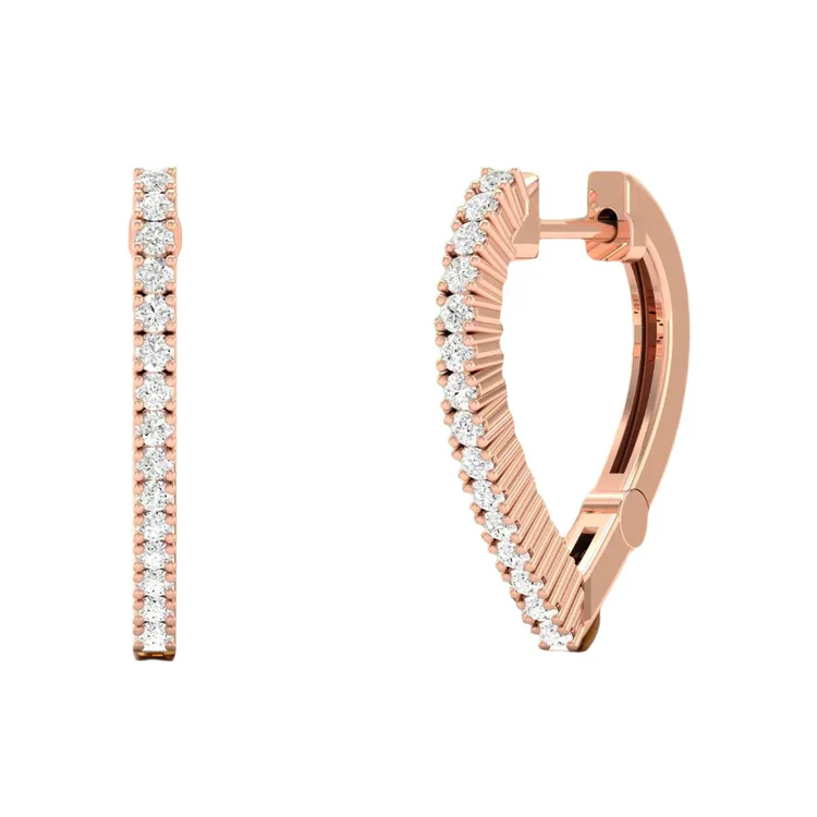 0.18 CTW Lab Grown Diamond Huggie Earring