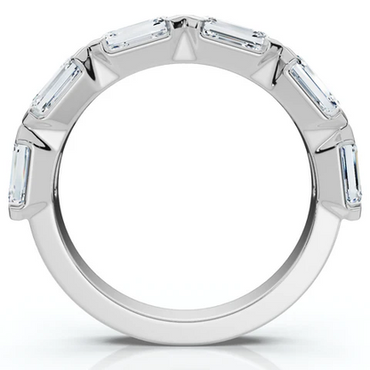 1.50 CTW Emerald Cut Lab Grown Diamond 6-stone Ring For Men