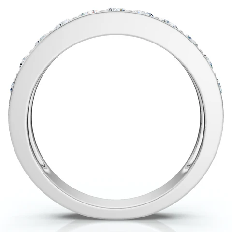 0.4 CTW Lab Grown Diamond Half Eternity Wedding Band