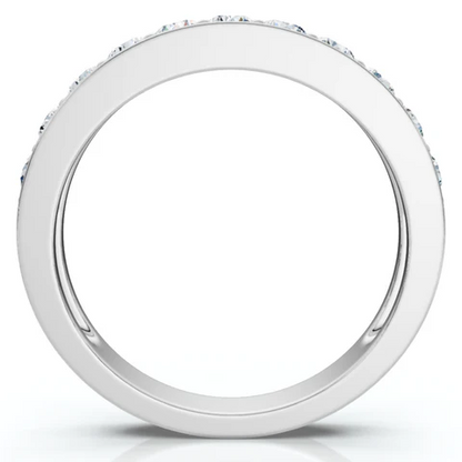 0.4 CTW Lab Grown Diamond Half Eternity Wedding Band