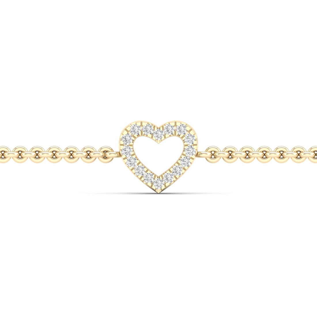 0.05CTW Heart Fashion Lab Grown Diamond Tennis Bracelet