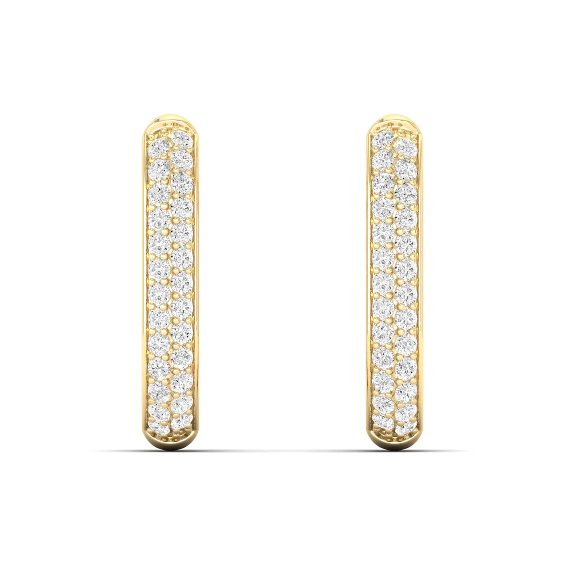 0.18 CTW Lab Grown Diamond Oval Shape Huggie Earring