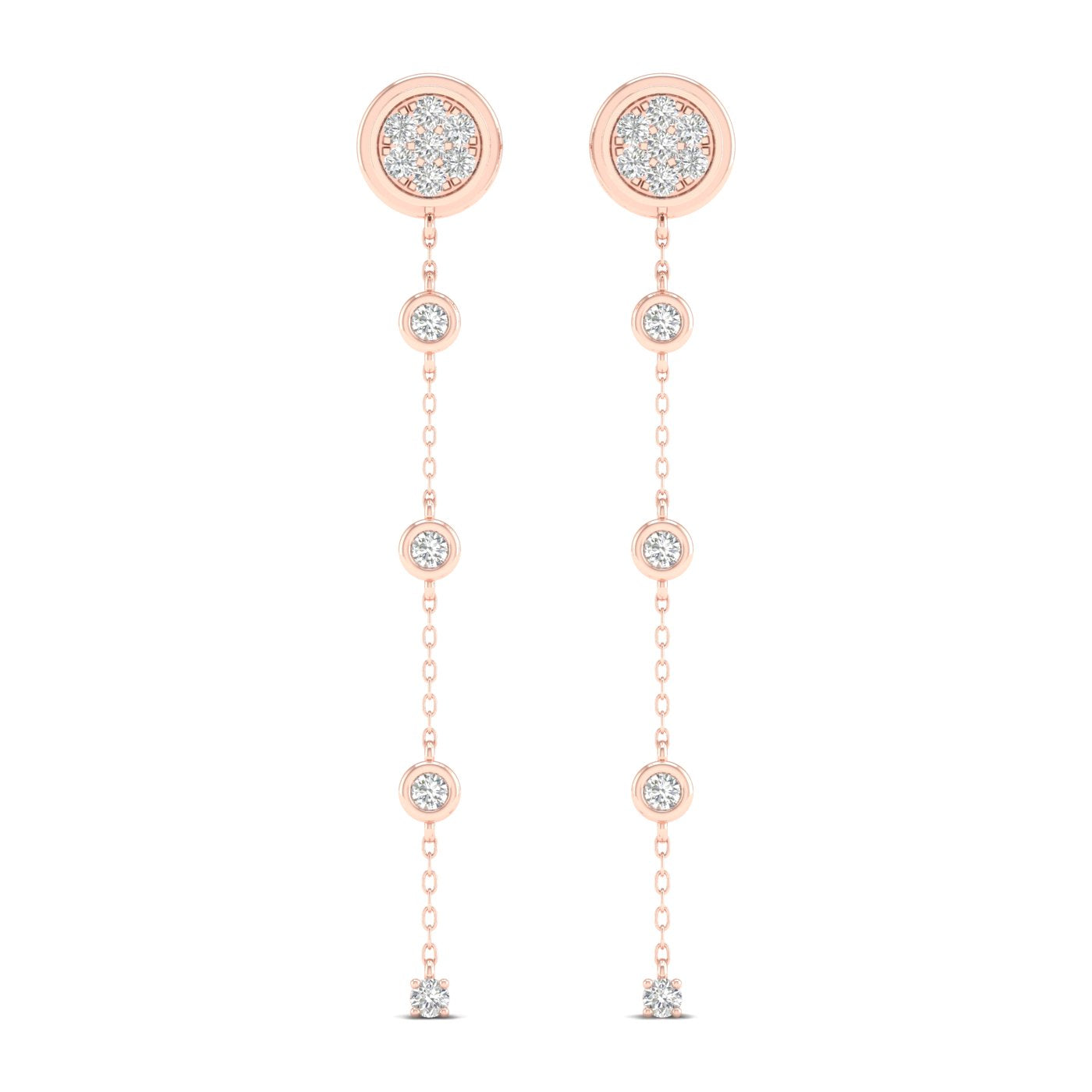 0.38 CTW Lab Grown Diamond Button Pave Drop