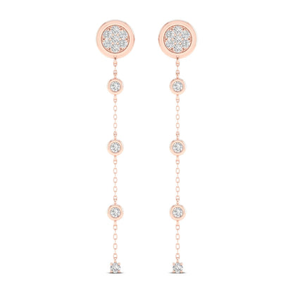 0.38 CTW Lab Grown Diamond Button Pave Drop