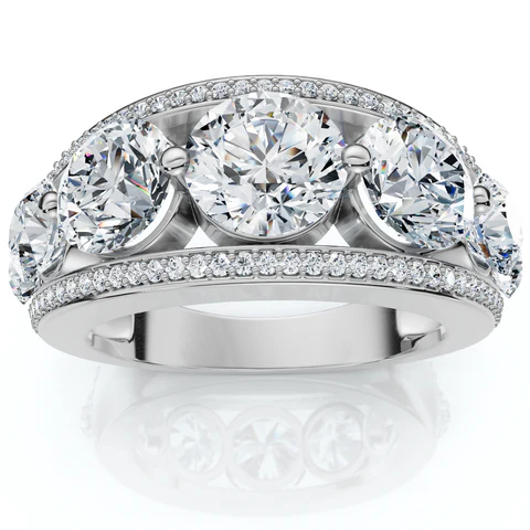 4 CTW Lab Grown Diamond Unisex Wedding Ring