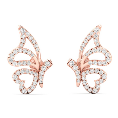 0.38 CTW Lab Grow Diamond Butterfly Fashion Stud Earring