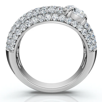 1.5 CTW Lab Grown Diamond Pave Set Anniversary Ring