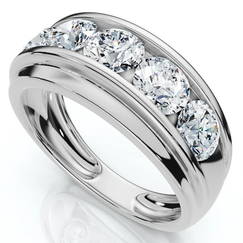 2 CTW Lab Grown Diamond Wedding Ring For Men