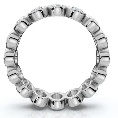 6 CTW Oval Lab Grown Diamond Bezel Eternity Band