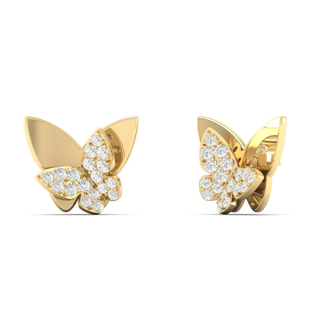 0.18 CTW Lab Grown Diamond Butterfly Stud Earring