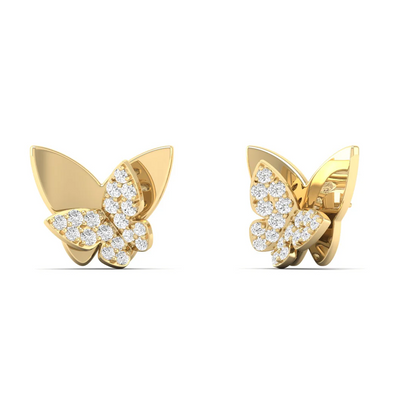 0.18 CTW Lab Grown Diamond Butterfly Stud Earring