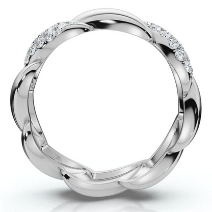 Lab Grown Diamond Twisted Stackable Wedding Band