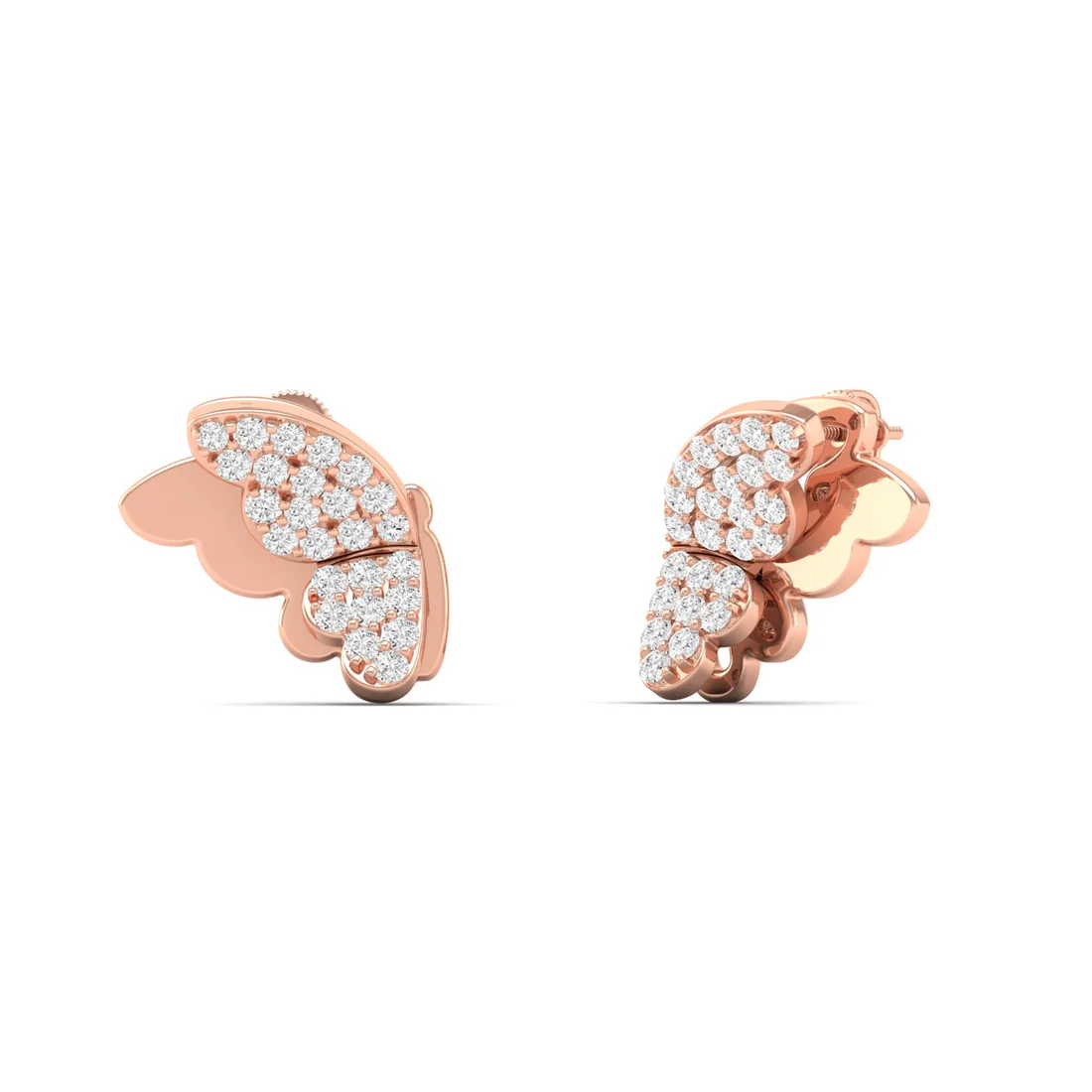 0.18 CTW Lab Grown Diamond Unique Butterfly Earring