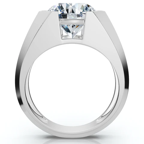 5 CTW Lab Grown Diamond Solitaire Engagement Ring For Men