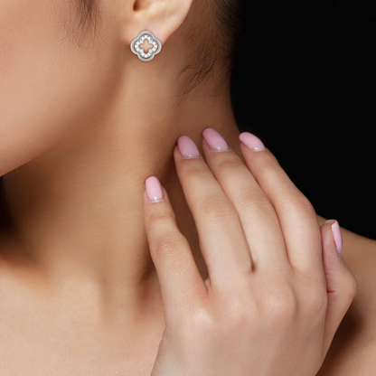 0.18 CTW Lab Grown Diamond Clover Stud Earring