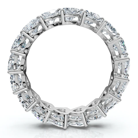 3.75 CTW Lab Grown Diamond Heart Shape Full Eternity Wedding Band