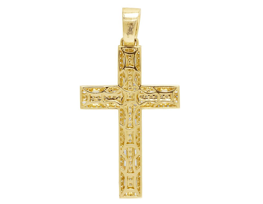 2.5 Inch Lab Grown Diamond Cross Custom Pendant