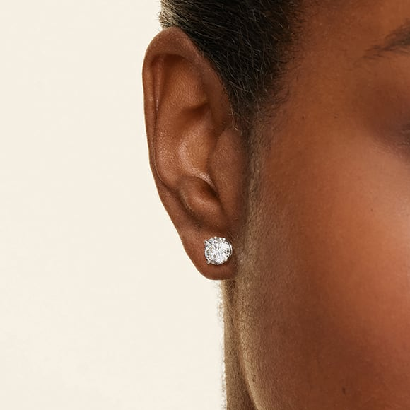 4 Prong 2 ct. Lab Grown Diamond Stud Earrings