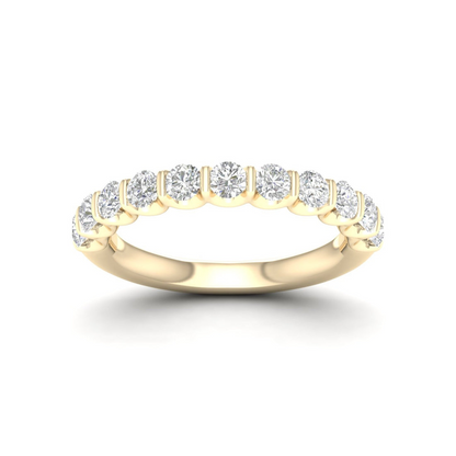 1 CTW Scalloped Channel Set Lab Grown Diamond Anniversary Band