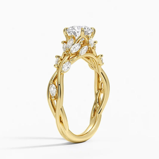 2 CT Lab Grown Diamond 18K Gold Lab Grown Engagement Ring