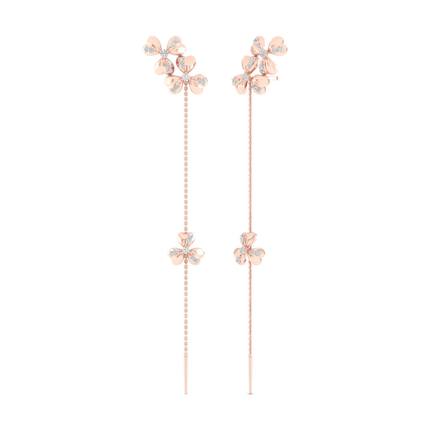 0.38 CTW Lab Grown Diamond Heart Shape Patels Drop Earring