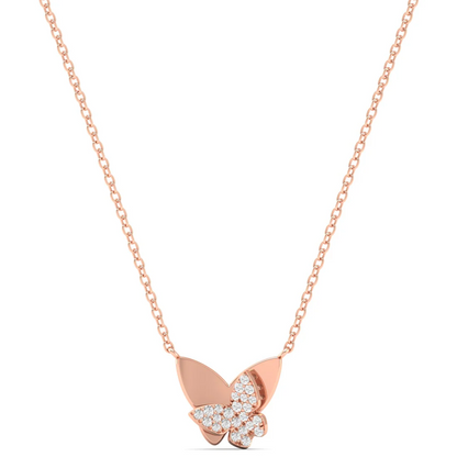 0.18CTW Lab Grown Diamond Butterfly Pendant