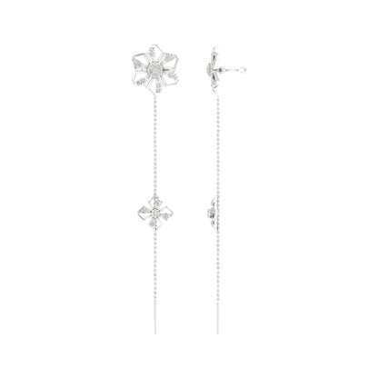 0.48 CTW Lab Grown Diamond Floral Drop Earring