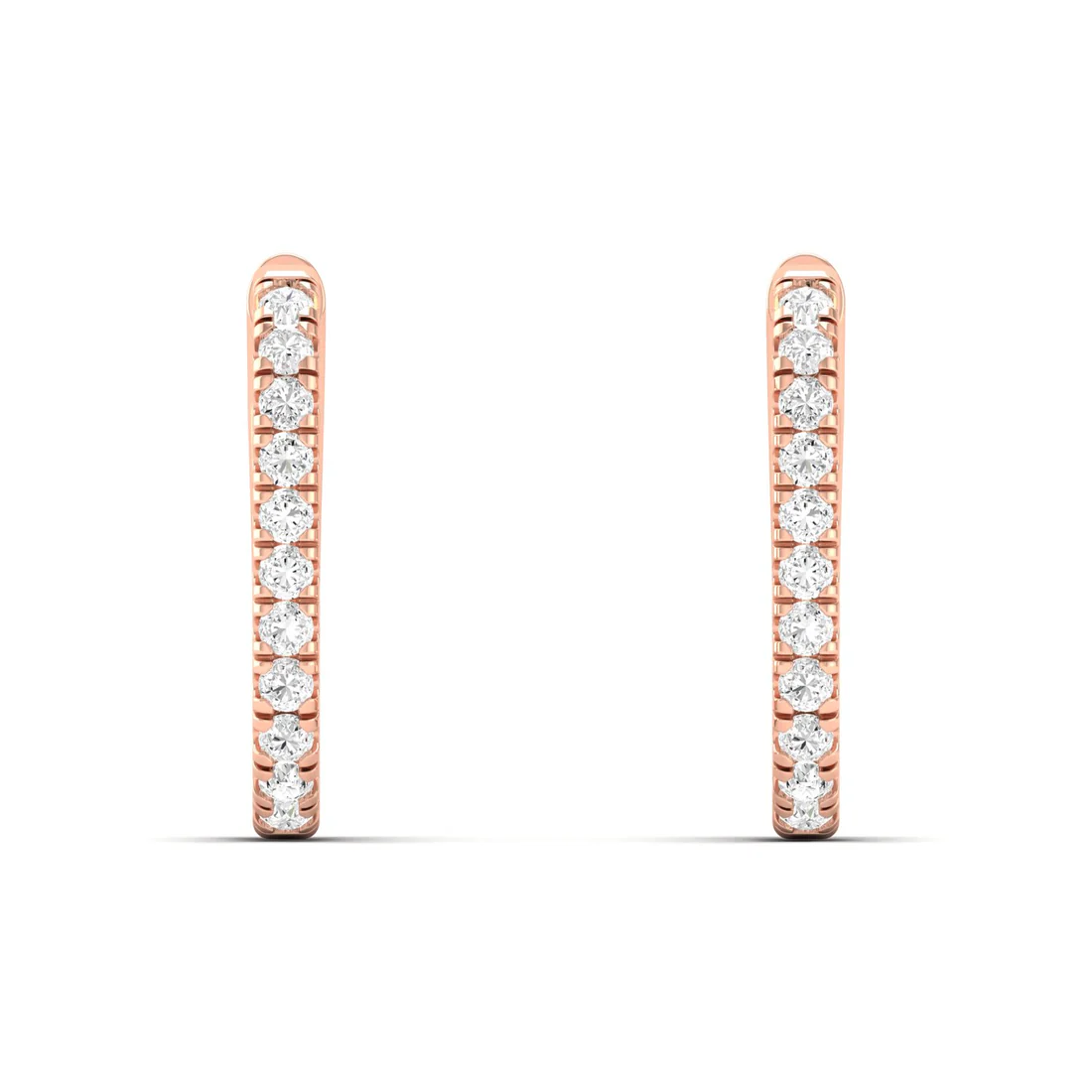 0.15 CTW Lab Grown Diamond Unique Huggie Earring