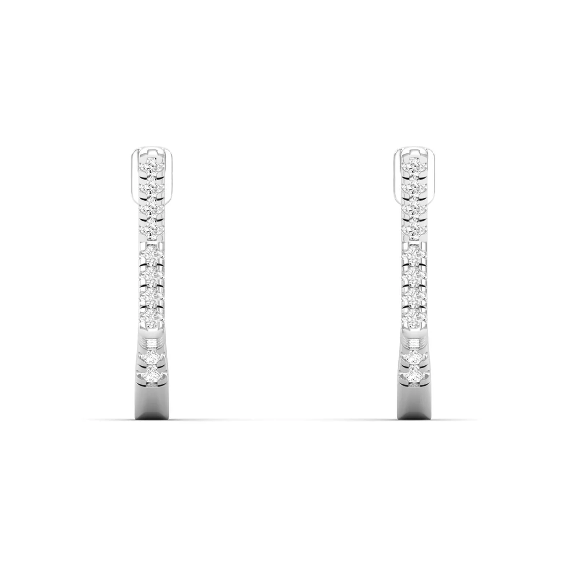 0.23 CTW Lab Grown Diamond Star Design Huggie Earring