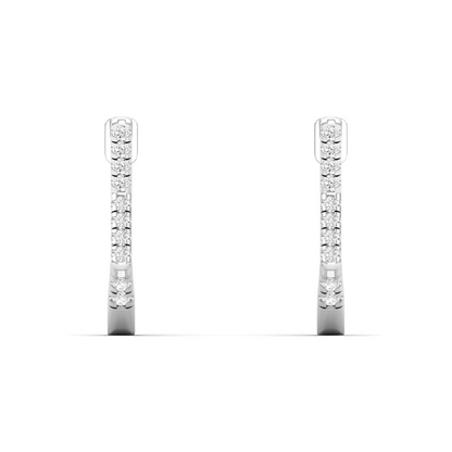 0.23 CTW Lab Grown Diamond Star Design Huggie Earring