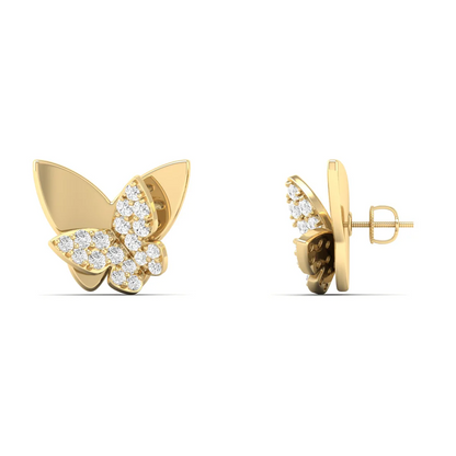 0.18 CTW Lab Grown Diamond Butterfly Stud Earring
