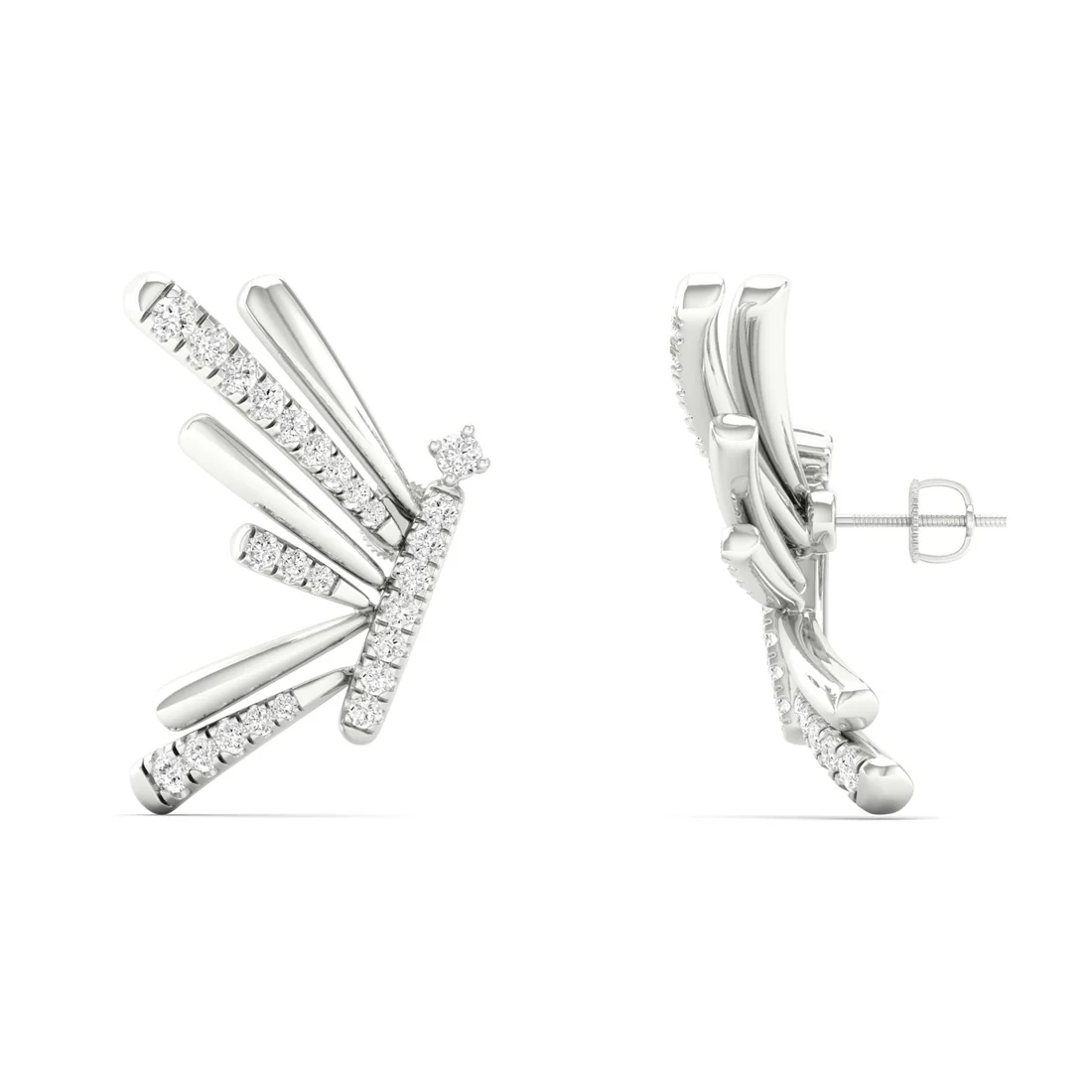 0.29 Ctw Lab Grown Diamond Beautiful Butterfly Earring