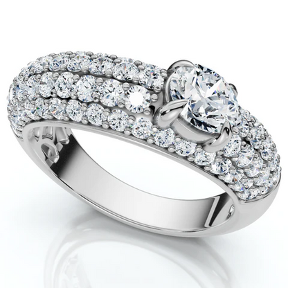 1.5 CTW Lab Grown Diamond Pave Set Anniversary Ring