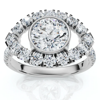 1.75 CTW Lab Grown Diamond Eye Shape Ring