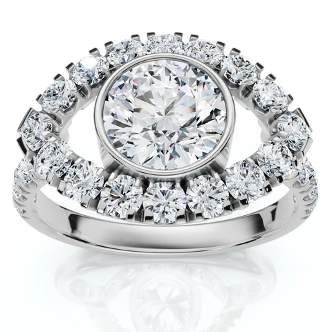1.75 CTW Lab Grown Diamond Eye Shape Ring