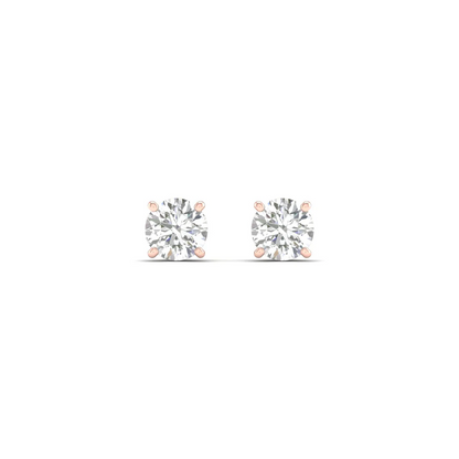 1 CTW Lab Grown Diamond Classic Round Solitaire Stud Earring