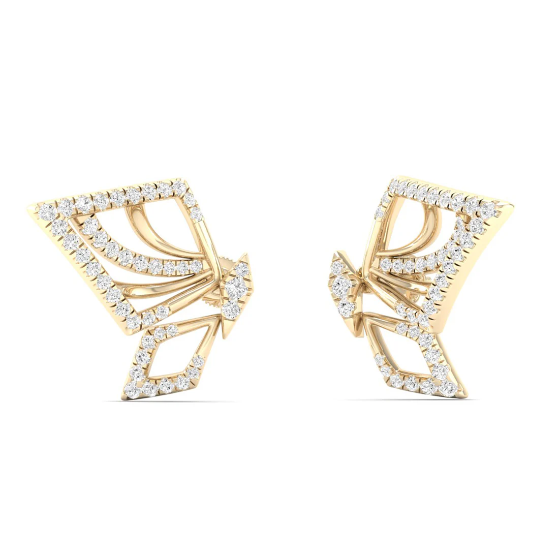 0.46 CTW La Grown Diamond Sparkle Wing Butterfly Earring