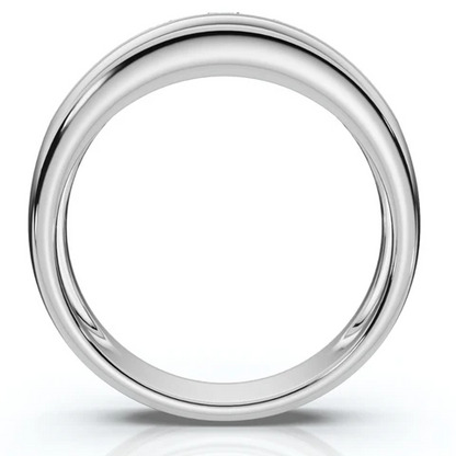 0.75 CTW Lab Grown Diamond Channel Set 5-Stone Engagement Ring For Men