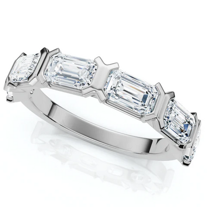 1.50 CTW Emerald Cut Lab Grown Diamond 6-stone Ring For Men