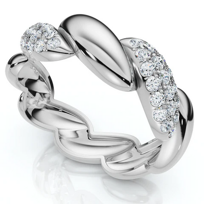 Lab Grown Diamond Twisted Stackable Wedding Band