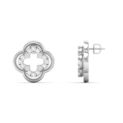 0.18 CTW Lab Grown Diamond Clover Stud Earring