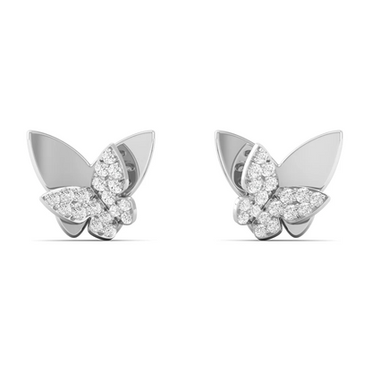 0.18 CTW Lab Grown Diamond Butterfly Stud Earring