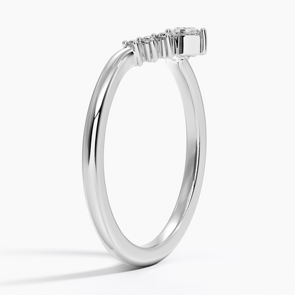 1/10 CTW Cluster Lab Grown Diamond Wedding Band For Women