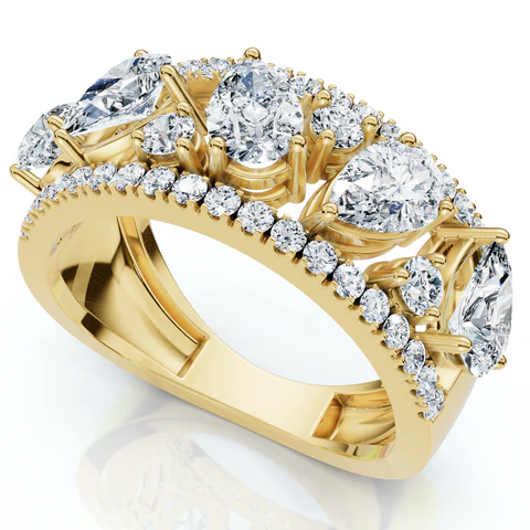 1.50 CTW Lab Grown Diamond Cluster Anniversary Ring