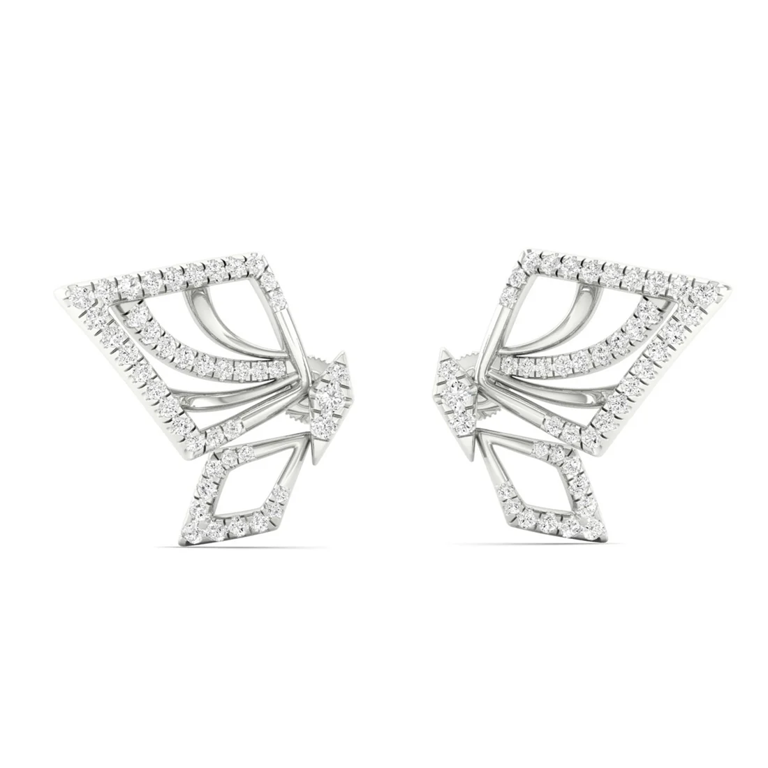 0.46 CTW La Grown Diamond Sparkle Wing Butterfly Earring